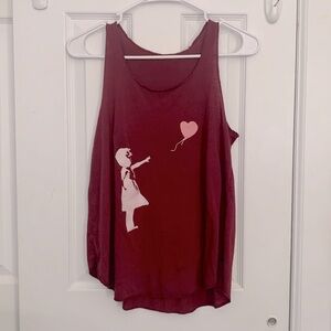 Banksy tank top, girl with balloon 🎈